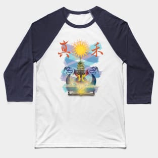 Sun and Moon Dragons at Dawn Baseball T-Shirt